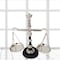 Vintiquewise Vintage Decorative Scale Tray Unique Centerpiece Stand Black and Silver QI004400 - alternate 6